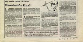 Columna en La Segunda Resolución final