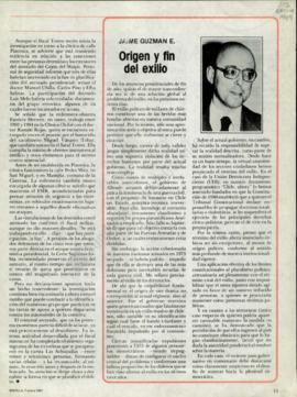 Columna en Ercilla Origen y fin del exilio