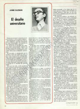 Columna en Ercilla. El desafío universitario