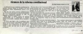 Columna en La Tercera Alcances de la reforma constitucional