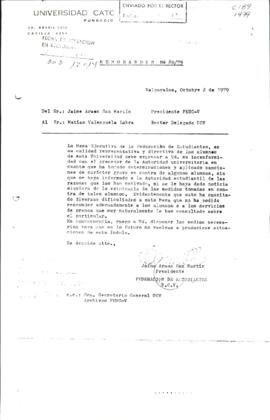 Documentos relativos a sanciones tomadas por el Rector-Delegado en la UCV