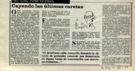 Columna en La Segunda Cayendo las últimas caretas