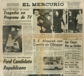 Prensa en El Mercurio. S.E. almorzó con comité de obispos