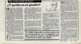 Columna en La Segunda ¿Y quién es el pueblo?