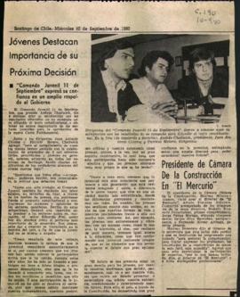 Prensa en El Mercurio. Jóvenes destacan importancia de su próxima decisión