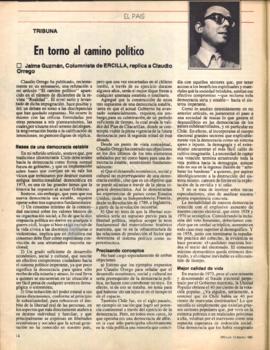 Entrevista en Ercilla En torno al camino político