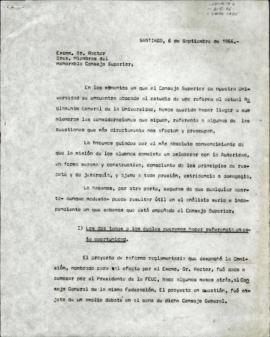 Carta al rector y a los miembros del Consejo Superior PUC