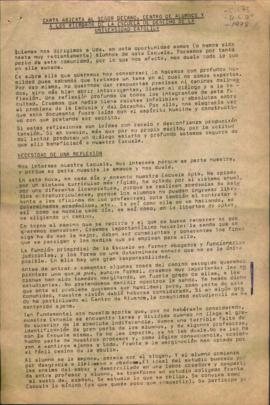 Carta abierta a señor Decano, Centro de Alumnos y a los miembros de la Escuela de Derecho UC