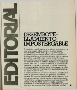 Editorial "Desembotellamiento impostergable", Realidad año 2, número 23