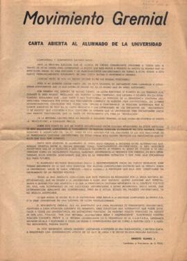 Carta abierta al alumnado de la universidad