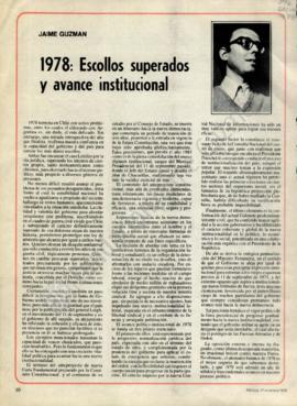 Columna en Ercilla. 1978: Escollos superados y avance institucional