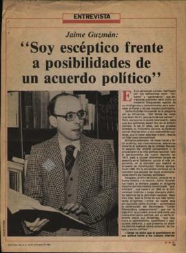 Entrevista en Qué Pasa "Soy escéptico frente a posibilidades de un acuerdo político"