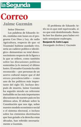 Carta al Director de La Segunda. Jaime Guzmán
