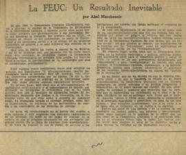 Prensa. La FEUC: un resultado inevitable