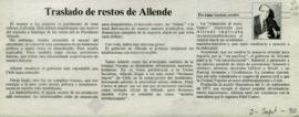 Columna en La Tercera Traslado de restos de Allende