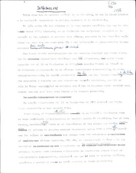 Borrador de documento "Chile vive hoy un momento Difícil de su historia"