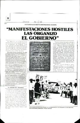 Prensa Cause. Autoridades Norteamericanas Acusan Manifestaciones las Organizó Gobierno