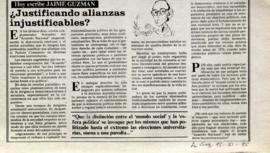 Columna en La Segunda ¿Justificando alianzas injustificables?