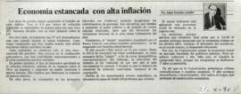 Columna en La Tercera Economía estancada con alta inflación