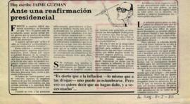 Columna en La Segunda Ante una reafirmación presidencial