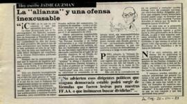 Columna en La Segunda La "alianza" y una ofensa inexcusable