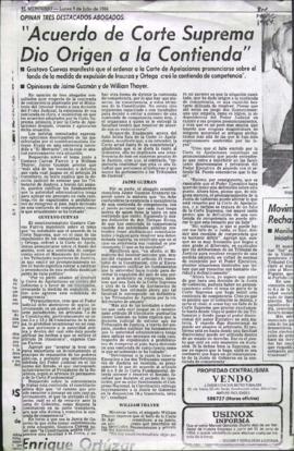 Entrevista en El Mercurio Opinan tres destacados abogados: "Acuerdo de Corte Suprema dio ori...
