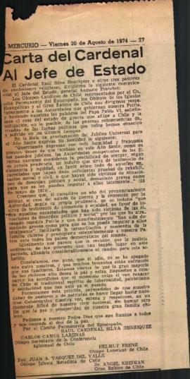 CARTA DEL CARDENAL AL JEFE DE ESTADO