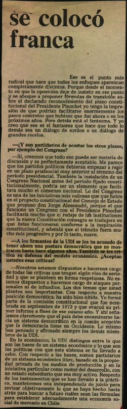 Entrevista en La Segunda Alianza Democrática del centro-izquierda a la izquierda