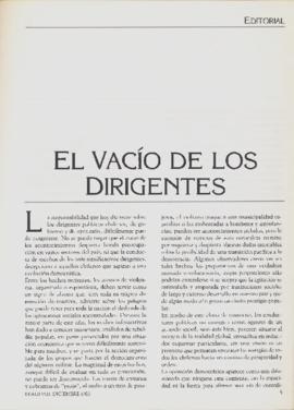 Editorial "El vacío de los dirigentes", Realidad año 5, número 55