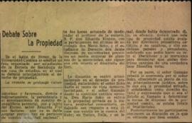 Debate sobre la propiedad