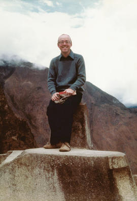 Jaime Guzmán en las ruinas de Machu Pichu
