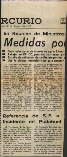 REFERENCIA DE S.E. A INCIDENTE EN PUDAHUEL