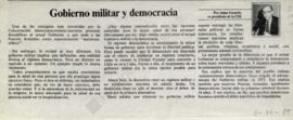 Columna en La Tercera Gobierno militar y democracia