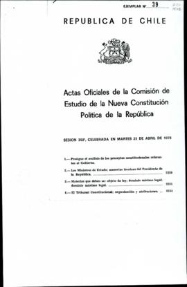 Actas oficiales de la Comisión de Estudios de la Nueva Constitución Política de la República Sesi...