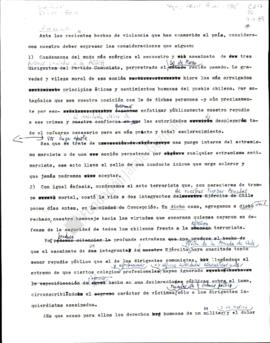 Prensa. Borrador Declaración Pública Ante Recientes Hechos de Violencia