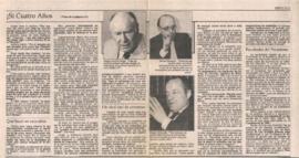 Entrevista en El Mercurio ¡Si cuatro años no es nada!