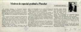 Columna en La Tercera Motivos de especial gratitud a Pinochet