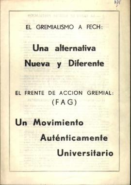 El gremialismo a fech: una alternativa nueva y diferente