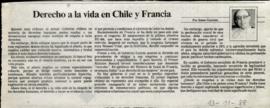 Columna en La Tercera Derecho a la vida en Chile y Francia