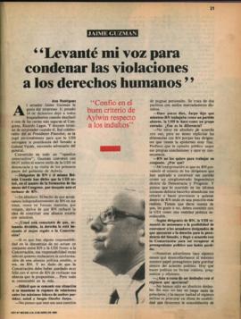 Entrevista en Hoy "Levanté mi voz para condenar las violaciones a los derechos humanos"
