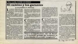 Columna en La Segunda El camino y los garantes
