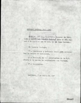 Consejo General FEUC 1967