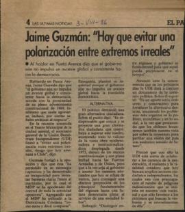 Entrevista en LUN "Hay que evitar una polarización entre extremos irreales"