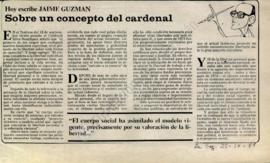 Columna en La Segunda Sobre un concepto del Cardenal