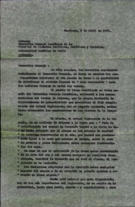 Carta honorable consejo académico