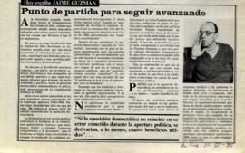 Columna en La Segunda Punto de partida para seguir avanzando