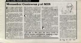 Columna en La Segunda Monseñor Contreras y el MIR