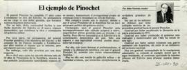 Columna en La Tercera El ejemplo de Pinochet