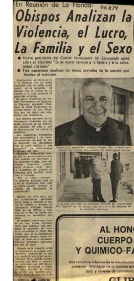 EN ASAMBLEA GENERAL, OBISPOS ANALIZAN LA VIOLENCIA, EL LUCRO, LA FAMILIA Y EL SEXO, PARA ORIENTAR...