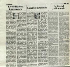 Columna en La Tercera Ley de histórica trascendencia